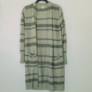 Long Striped Duster Cardigan